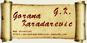 Gorana Karadarević vizit kartica